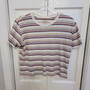 Hollister Stripe Crop Top Size Medium